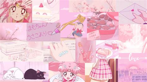 Pink Anime Aesthetic Collage Wallpaper Laptop Aesthetic Creator Soft My Xxx Hot Girl