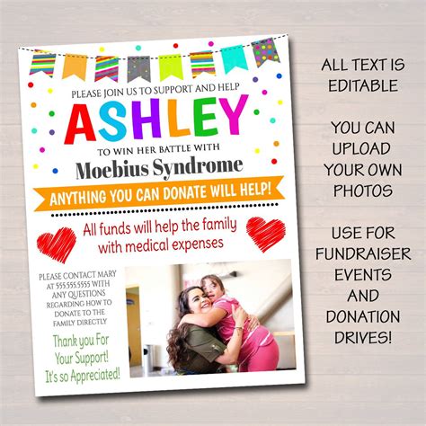 EDITABLE Kids Benefit Fundraiser Flyer Printable Charity School Church - TidyLady Printables