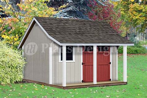 Measure everything you plan to put inside. 12' x 12' Backyard Storage Shed with Porch Plans #P81212 ...
