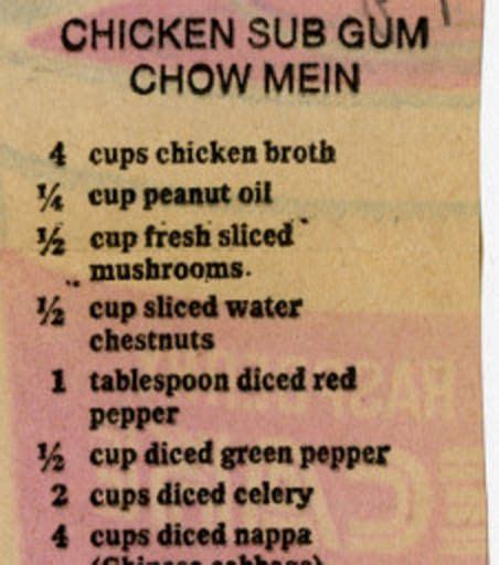 Chicken Subgum Recipe Chicken Subgum Chow Mein Recipe Sweet Chicken