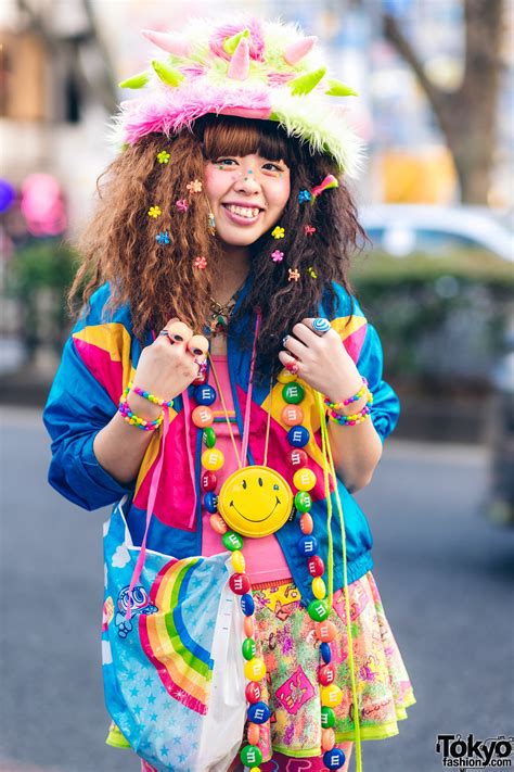 Kawaii Harajuku Hadeko Street Styles W Fuzzy Monster Hat Heart Glasses Mandms Necklace Lego