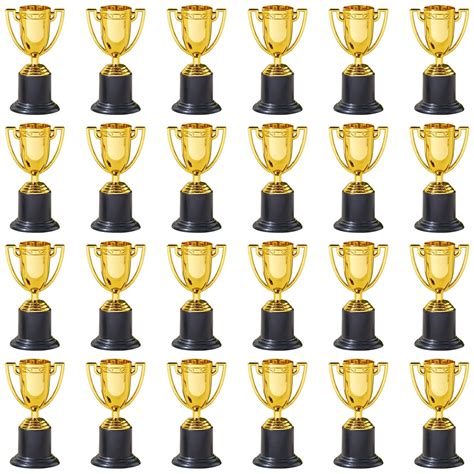 Buy Juvale 24 Pack Mini Trophies For Awards Gold Participation Trophy