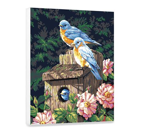 Birds Paints By Number Diy Kit Eu Shipping Diy Colorful Etsy