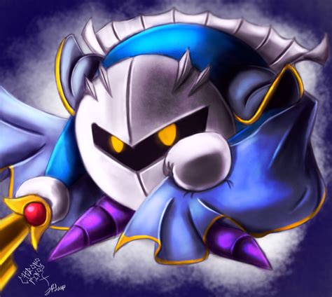 He Is Now Sword Kirby Meta Knight Fanart By Chronopinoyx On