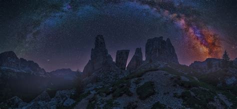 2340x1080 Dolomite Mountains Milky Way 4k Italy 2340x1080 Resolution