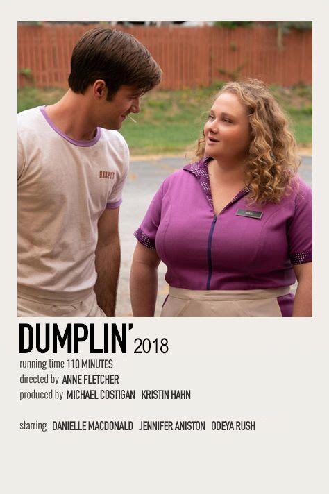 The Poster For Dumplin Is Shown In Black And White With A Man Standing