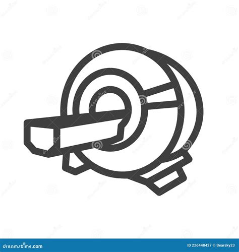 Mri Or Cat Scan Icon For Computed Tomography Or Ct Tech Stock Vector