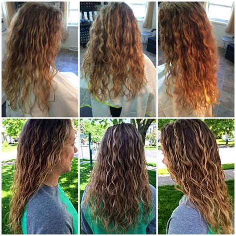 Before And After Deva Curl Cut Balayage And Ombré Body Wave Perm Deva