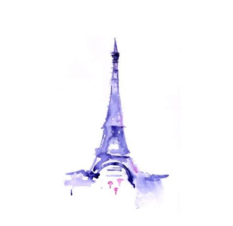 Eiffel Tower Paris Original Painting Watercolor Abstract Fine Art