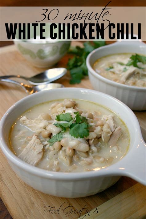 Ingredients for white chicken chili 30 Minute White Chicken Chili - Feel Great in 8 Blog
