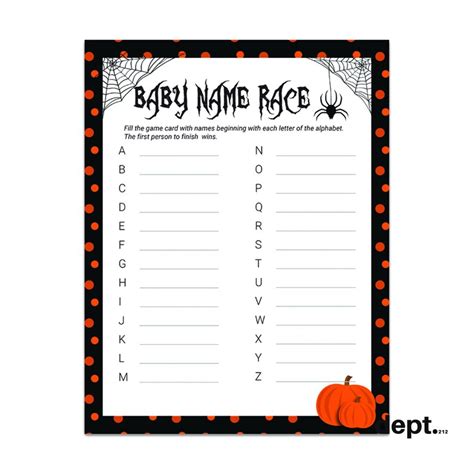 Fun Printable Halloween Baby Shower Games Pack Of 11 Pumpkin Etsy
