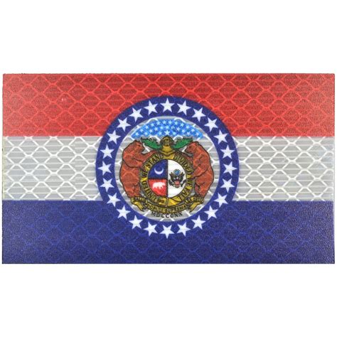 Reflective Missouri State Flag 2x35 Patch