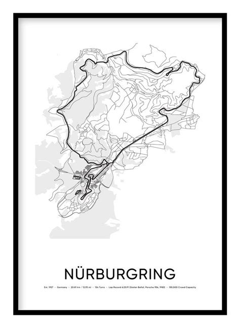 Nurburgring Nordschleife Race Track Poster Race Track