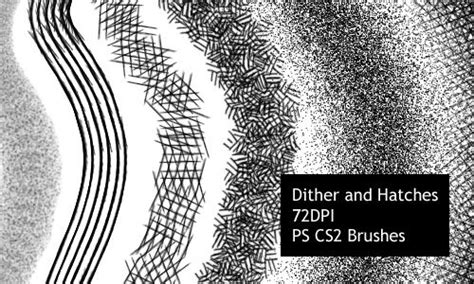 Dither And Hatches Cs2 Brushes By Screentones Photoshop Brushes