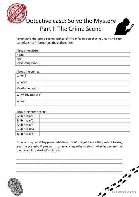 Crime Scene Investigation Worksheet Sexiz Pix