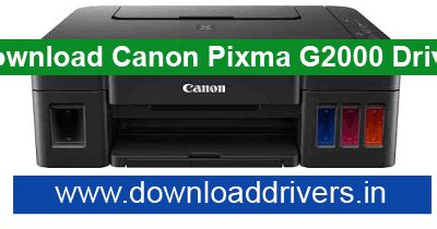 You will also get some other benefits from this printer such as print speed around 60 seconds for borderless, 8.8 ipm. Canon Pixma G2000 driver Download for windows and MAC ...