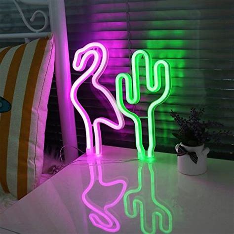 Led Cactus Neon Light Sign Wall Decor Night