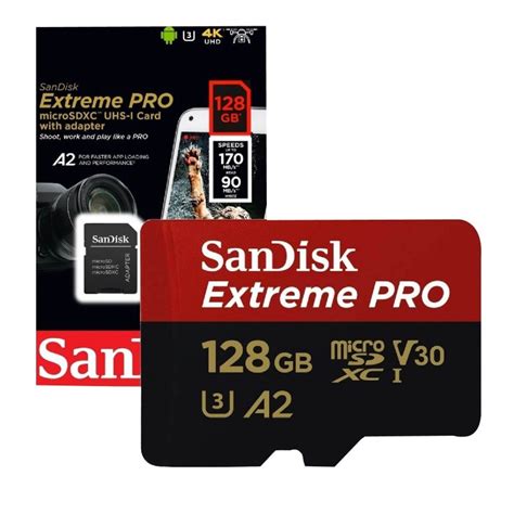 Micro Sd Extreme Pro 128gb 170mbs Media Solutions