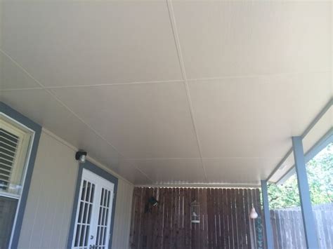 New 4x8 Smooth Hardie Panels For An Outdoor Patio Ceiling