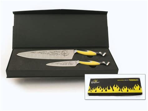 knuckle sandwich set 2 pc yellow and black by guy fieri at food network store guy fieri