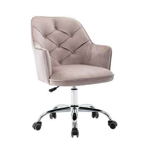 Kepooman Modern Office Chairs Swivel Chairs At Home With Velvet Padded