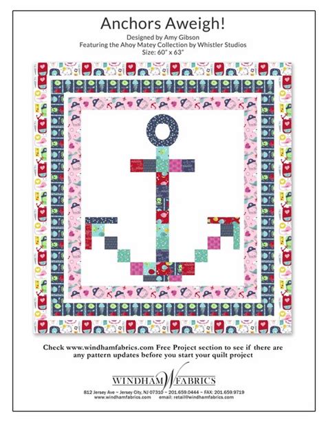 Anchors Aweigh By Amy Gibson Free Projects Windham Fabrics