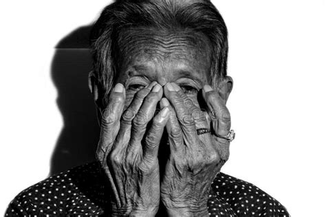 Lonely Senior Woman Portrait Sad Depressedemotion Feelings