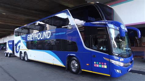 Greyhound Dreamliner Bus And Luggage Trailer At Durban Du Flickr