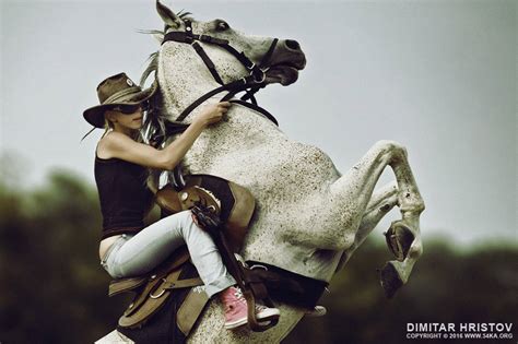 Beautiful Girl Riding White Horse 54ka Photo Blog