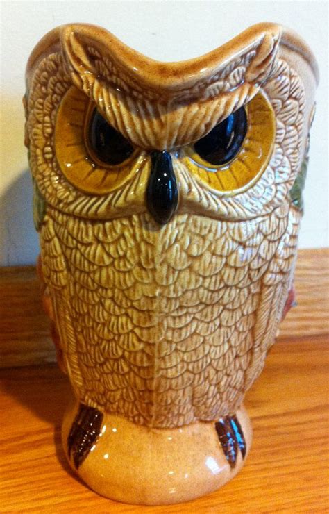 Vintage 1974 Ceramic Owl Pitcher By Dust2den On Etsy 1800 Ceramic Owl Etsy Ceramics