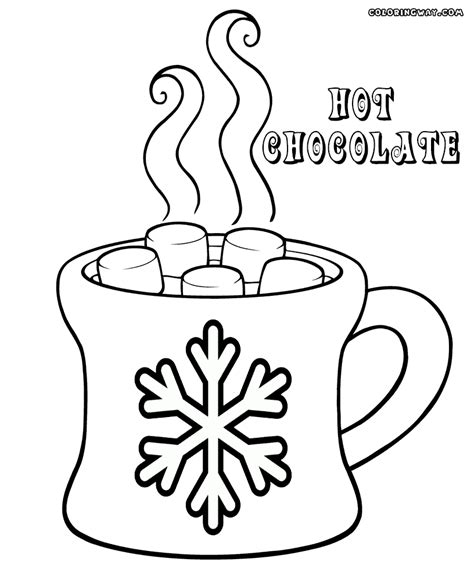 Cup Of Hot Chocolate Coloring Pages | Hot chocolate clipart, Coloring