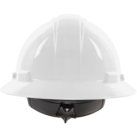 Vented Full Brim Hard Hat With Hdpe Shell 4 Point Textile Suspension