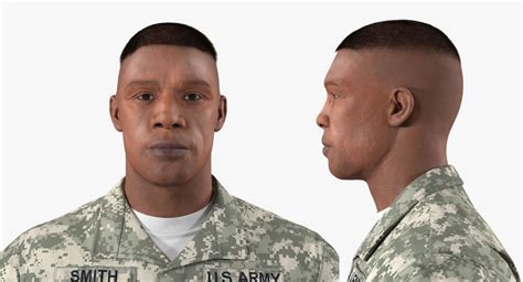 Soldado Del Ejército De Los Ee Uu Acu Uniforme T Pose Fur Modelo 3d
