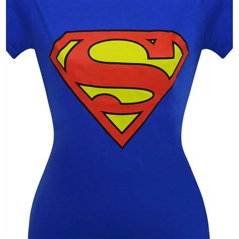 Superman Womens Symbol T Shirt Tops