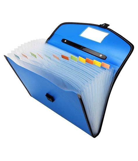 Expandable File Folder With 13 Document Leafs Alphabets Labels And