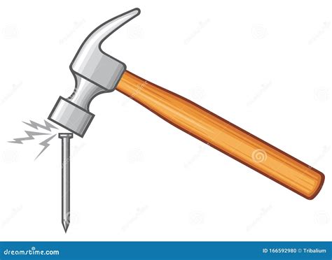 Hammer And Nail Illustration Stock Illustration Illustration Of