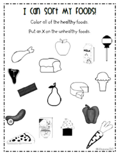 healthy eating kindergarten worksheets | Happy & healthy eating, oh I mean teaching ...