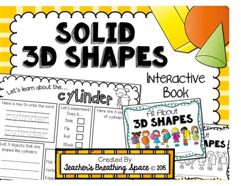 3d Solid Shapes Interactive Book Explores Cubes Spheres