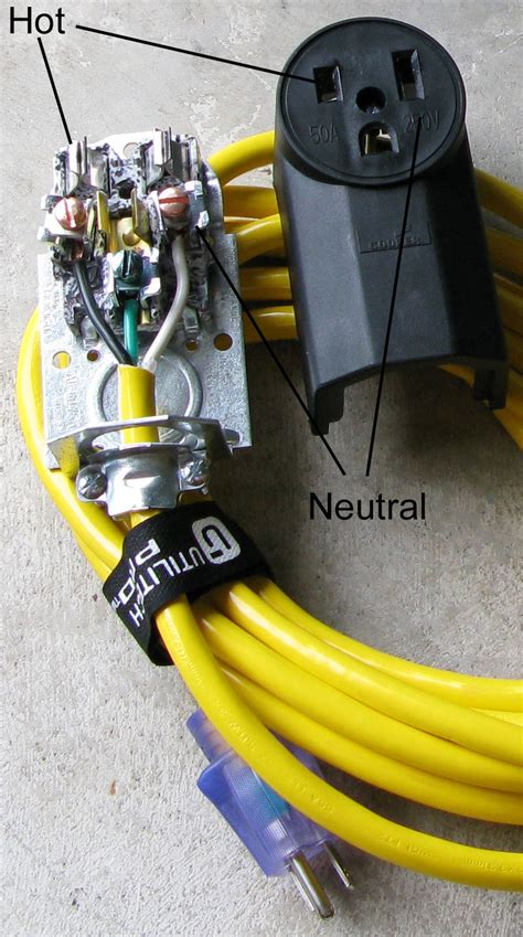 So, you don't have to throw away that old extension cord, even if then use a utility knife to split and slice off the jacket about 3/4 inch from the end of the cord. 120v 1ph Extension Cord Wiring Diagram