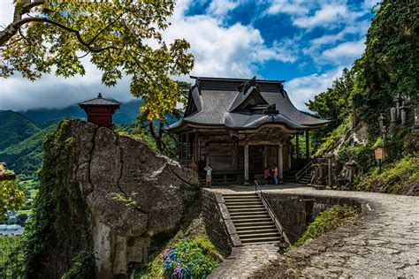 Desktop Hintergrundbilder Japan Tohoku Berg Natur Felsen Tempel