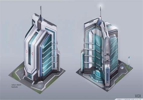 Futuristic Architecture Scifi Building Building Concept