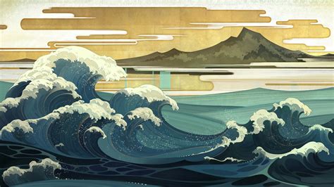 Artistic Japanese Waves Art