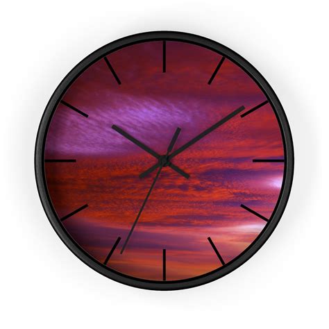 Impressions Series Sunset Sky Fine Art Wall Clock 3 Color Options
