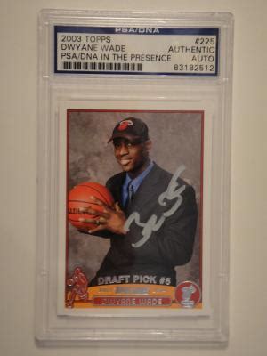Rookie cards, autographs and more. Dwyane Wade Psa/dna Signed 2003 Topps Rookie Card #225 ...