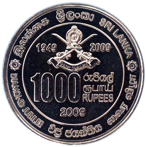 Asian Paper Money Sri Lanka 1000 Rupees Nd 2009 Comm P 122 Wfolder Unc