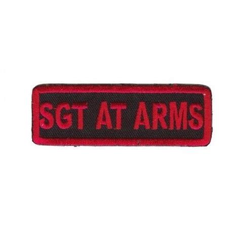 Sgt At Arms Patch Red On Black Ebay