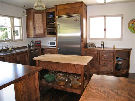 Maybe you would like to learn more about one of these? Craftsman kitchen in solid curly maple with a dark aniline ...