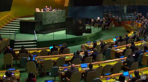 Un General Assembly Calls For An Immediate End To Hostilities And