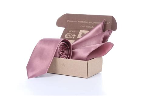 Dusty Pink Silk Satin Necktie Set