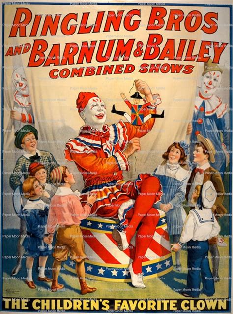 Large Vintage Digital Circus Poster Art Print Instant